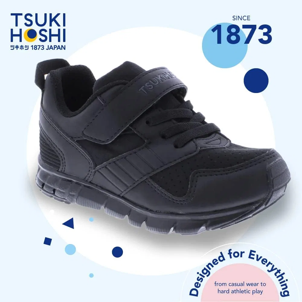Детские кроссовки с широким носком TSUKIHOSHI 3581 Charge BTS, Black — фото 3