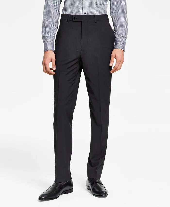 

Мужские классические брюки Slim-Fit из шерсти с эффектом бесконечного растяжения Calvin Klein, серый