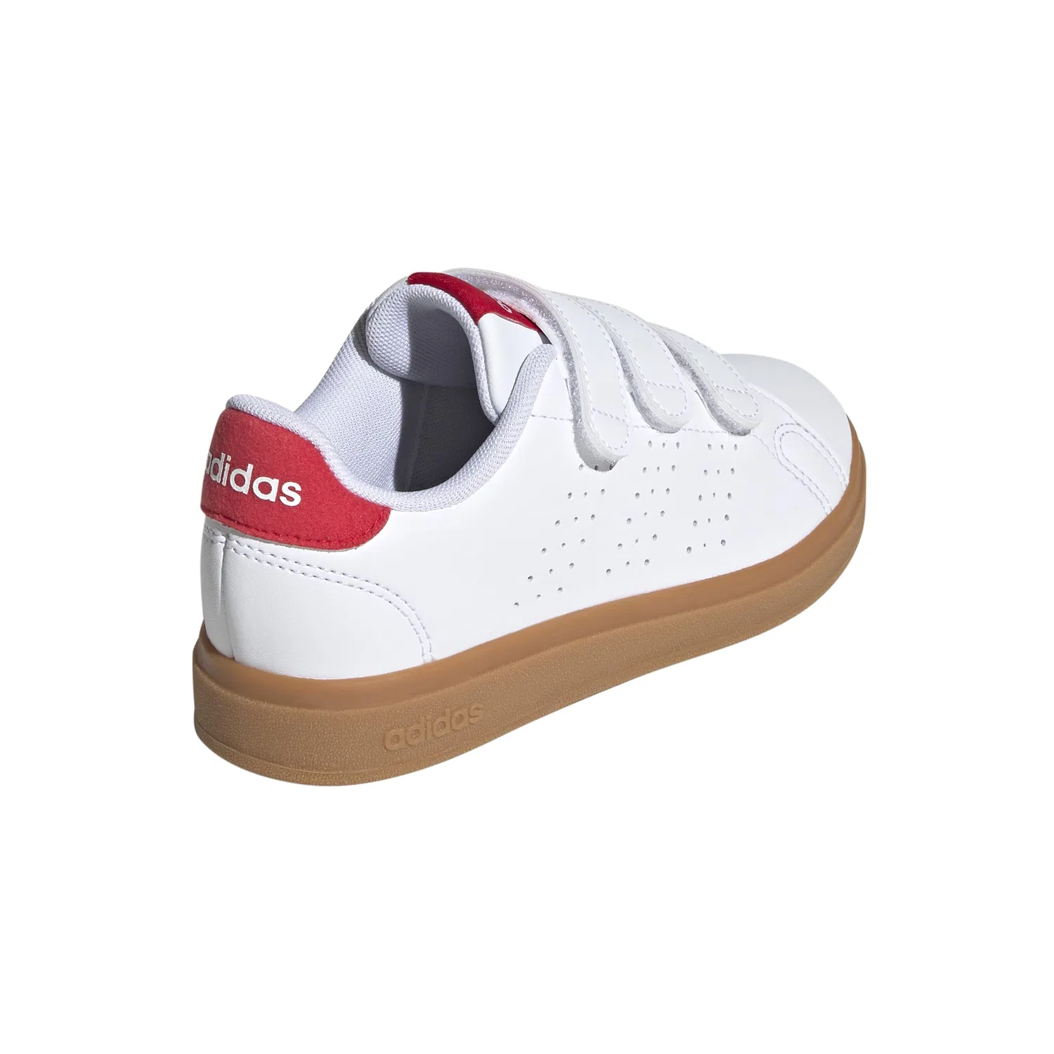 Детские кроссовки для мальчиков с липучкой Advantage Base 2.0 Adidas, White Ruby Pure Rubber — фото 3