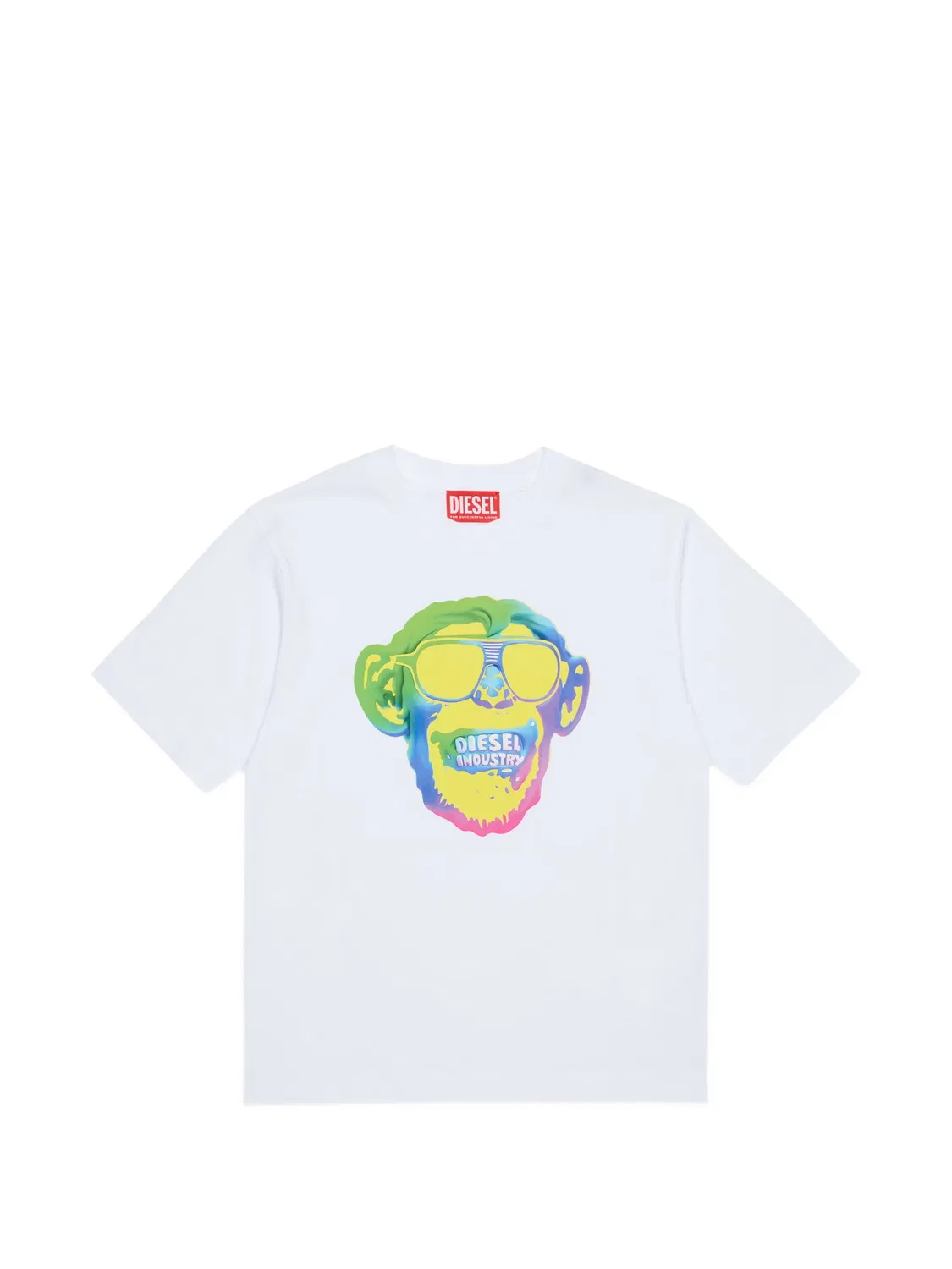 Футболка с графичным принтом Diesel Kids, белый