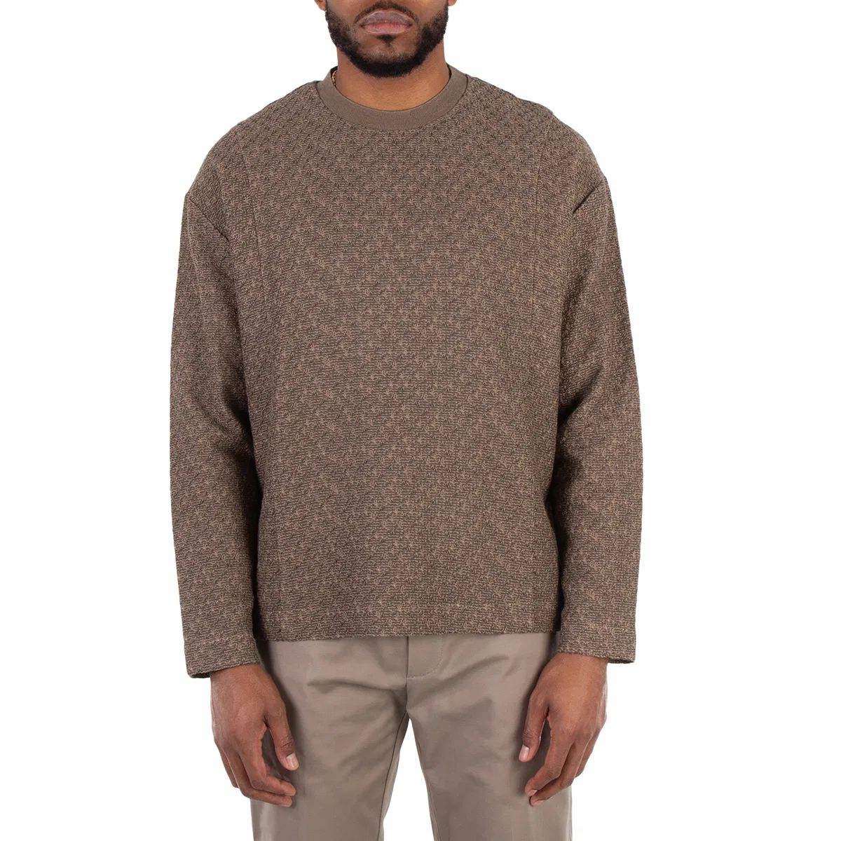 Свитер трикотажный с круглым вырезом Knit Pull Over Sweater Emporio Armani, Grey