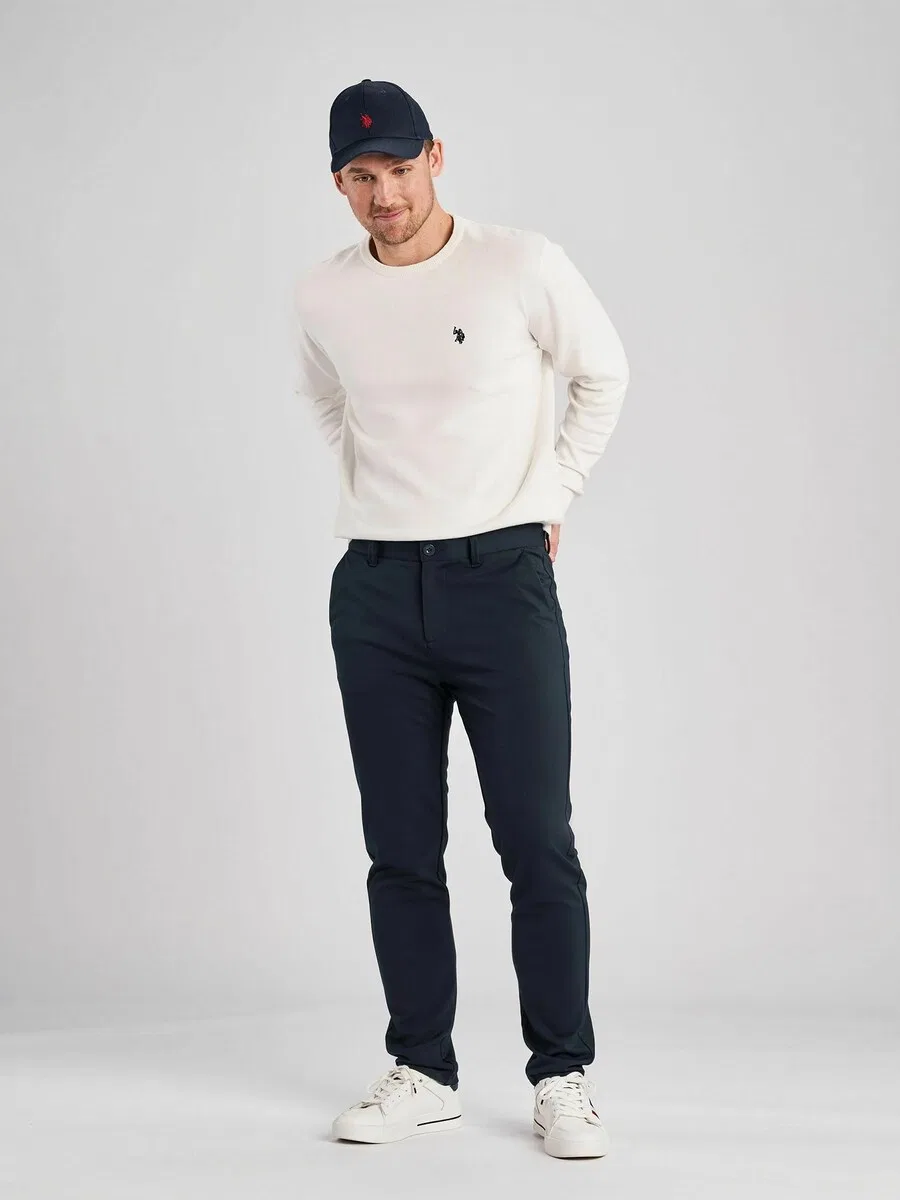 Классические брюки-чиносы 'UMMilo' темно-синего цвета U.S. Polo Assn. — фото 4
