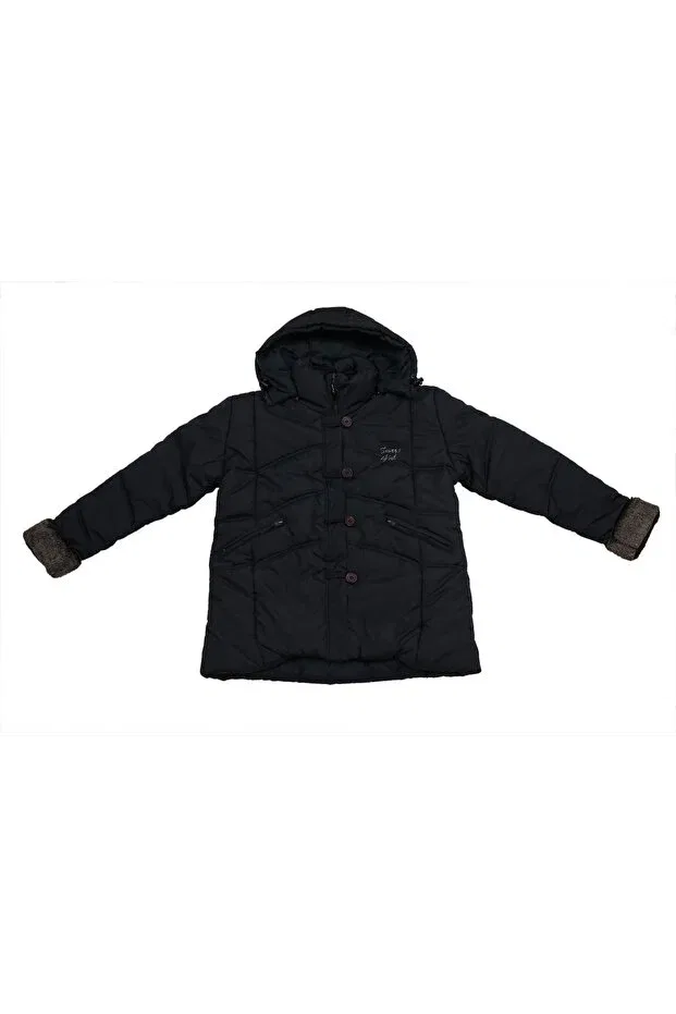 Детское пальто для девочек легкое с капюшоном Archimede, Navy Blue