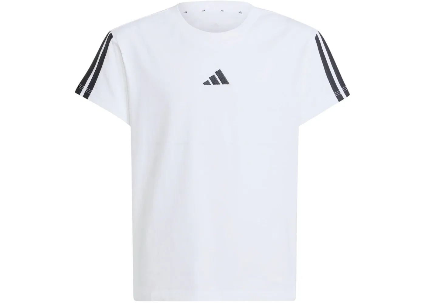 Детская футболка с принтом Essentials Adidas, белый/черный