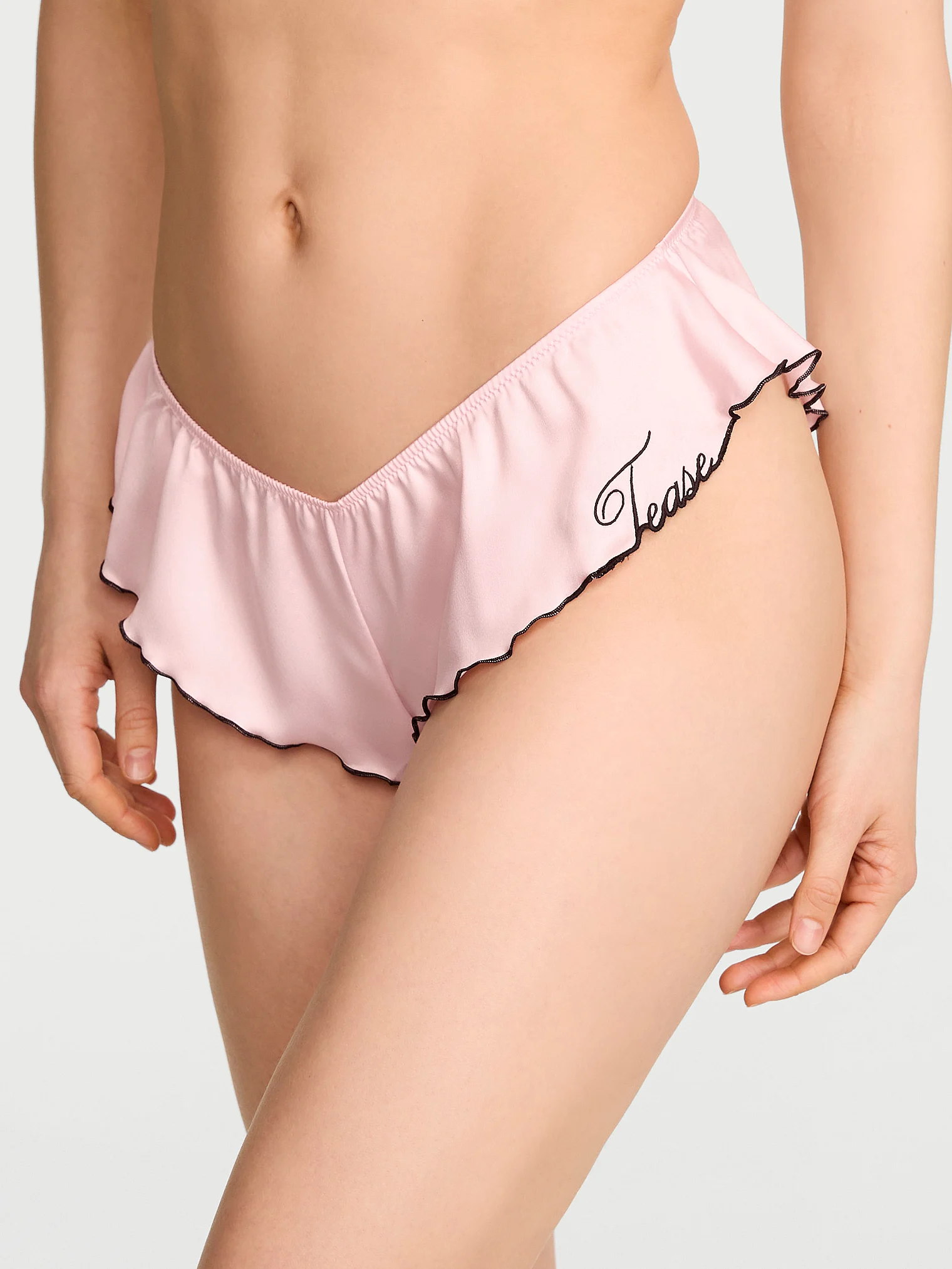 

Трусы Victoria's Secret Satin Flutter Cheeky, светло-розовый