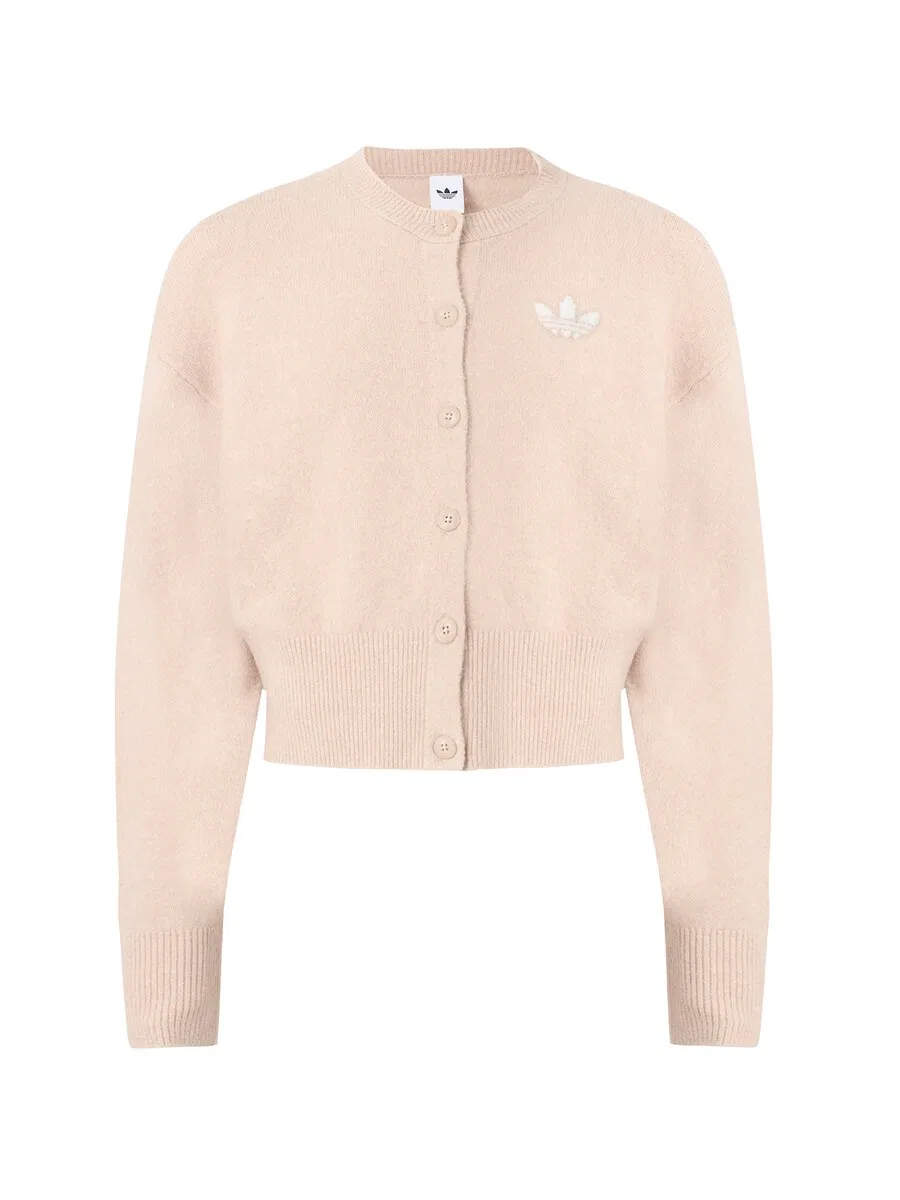 Вязаный кардиган ADIDAS ORIGINALS 'ESSENTIALS' в цвете капучино