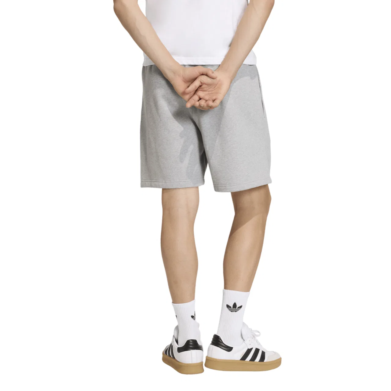 Мужские шорты Trefoil Essentials Fleece Adidas, цвет Medium Grey Heather — фото 2