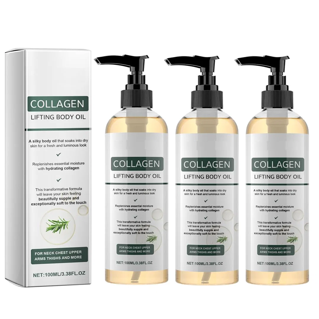 Масло для тела Collagen Body Oil, MEIION, набор 3 шт, 33.33 мл, White