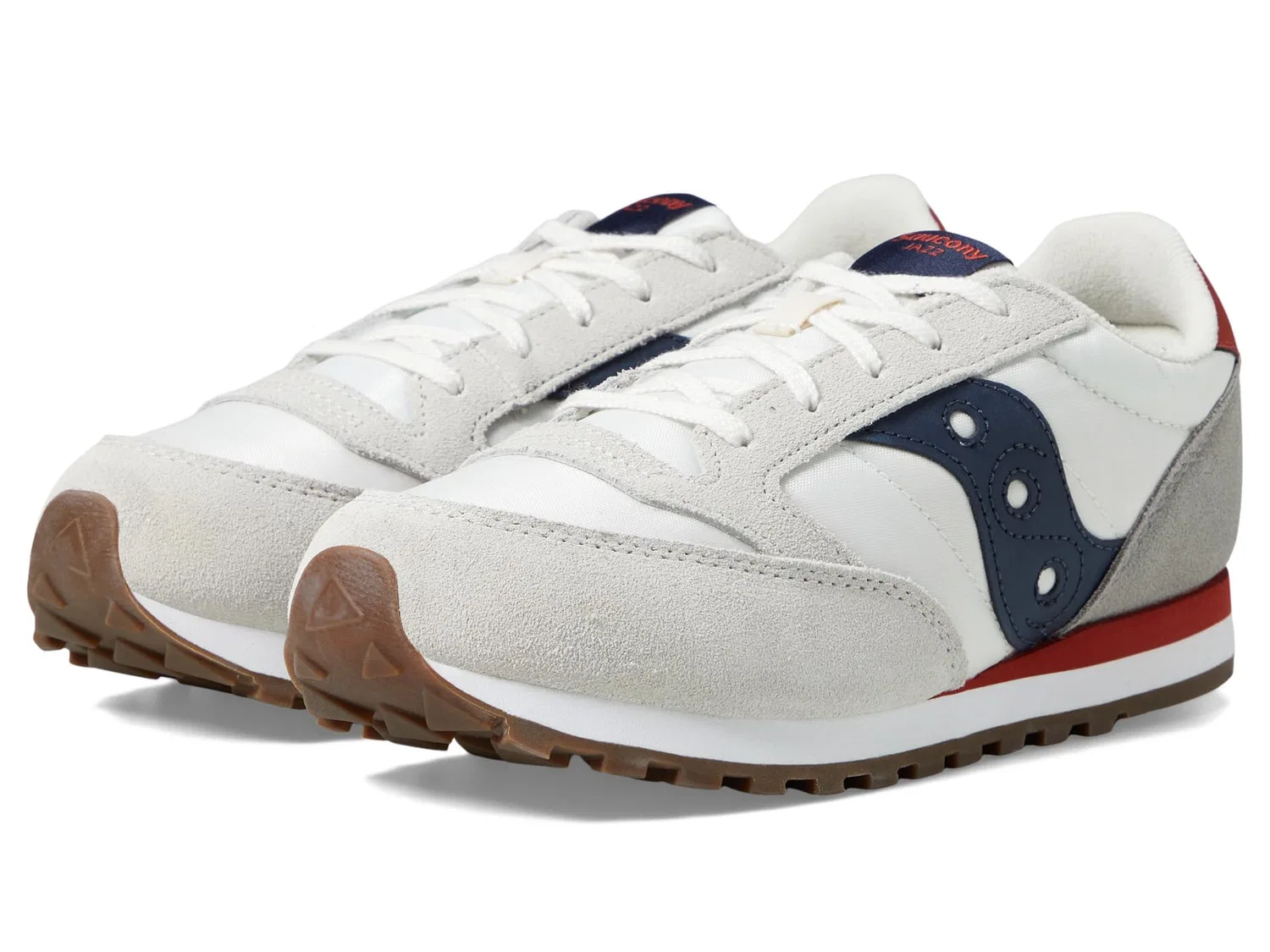 Детские кроссовки для мальчиков и девочек из замши и сетки Jazz Original Saucony, Grey Navy Red 08