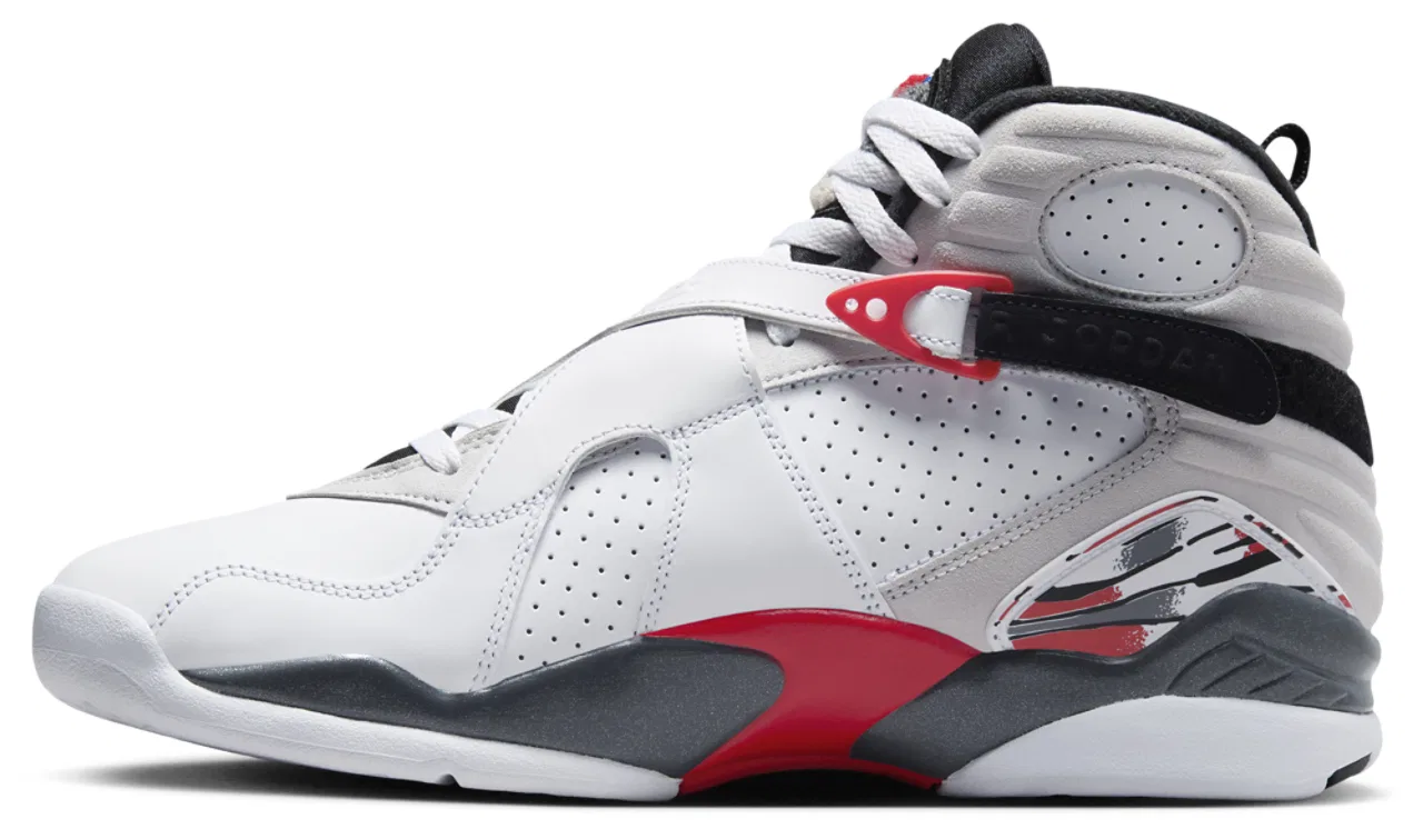 Кроссовки для мальчиков Retro 8 Jordan, цвет Black/White/True Red — фото 2