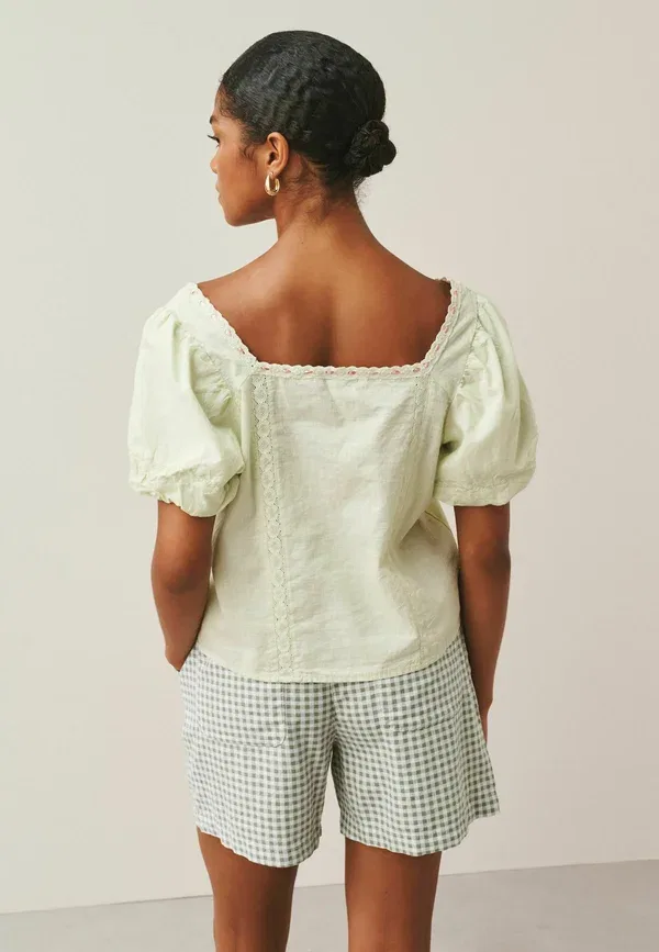 Шорты с клетчатым принтом Shorts Next, Green Ecru Gingham, зеленый — фото 3