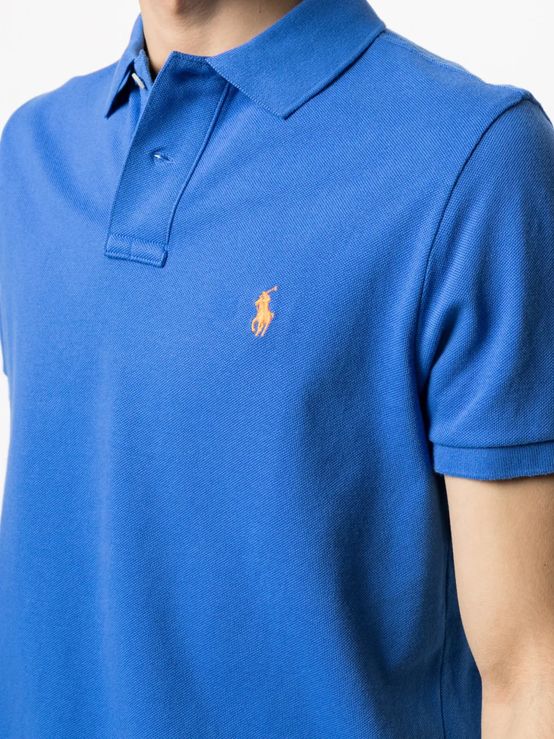 Polo Ralph Lauren Поло с вышивкой, синий — фото 4