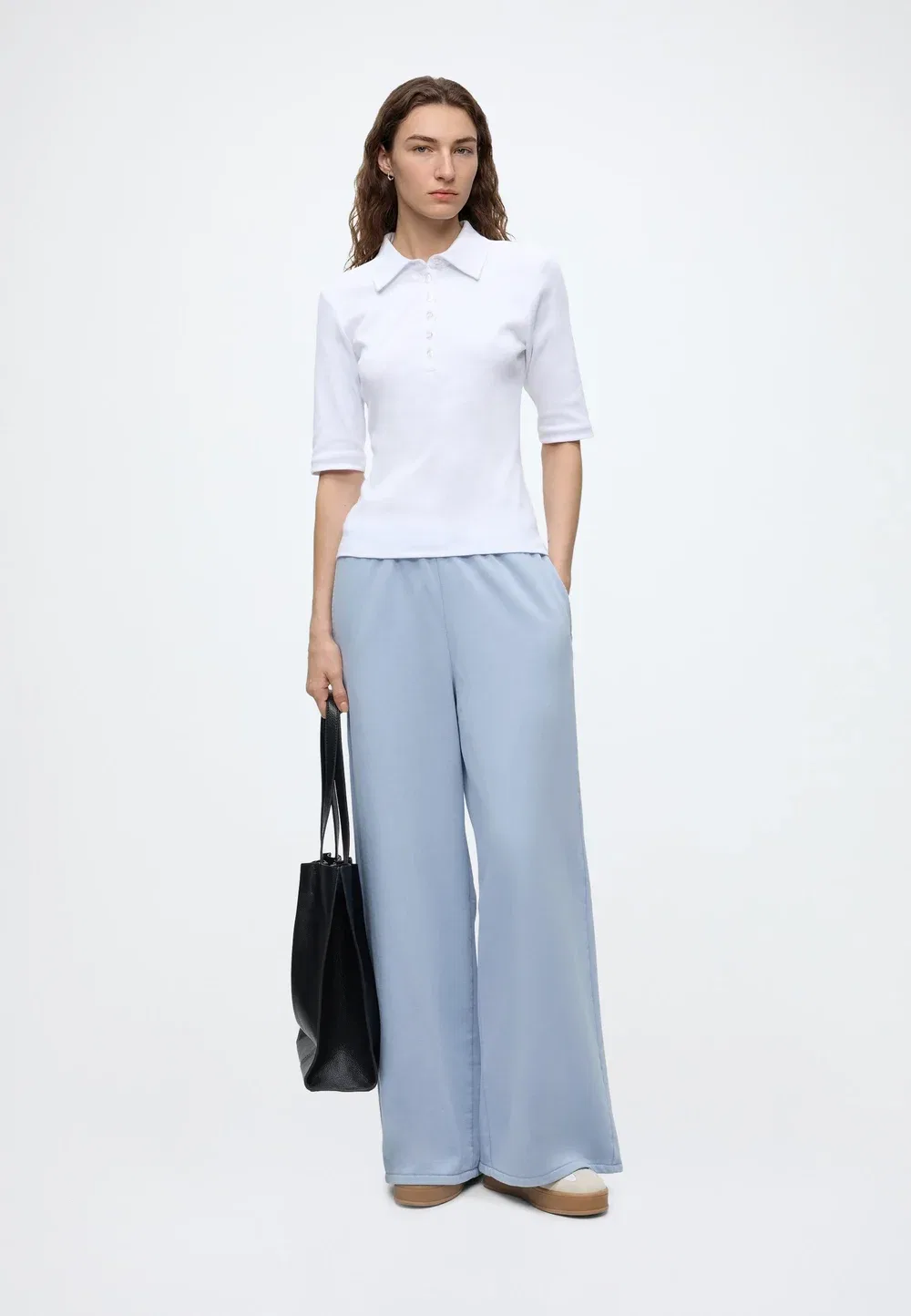 Свободные спортивные штаны с широкими штанинами - спортивные брюки Gap, Light Blue — фото 2
