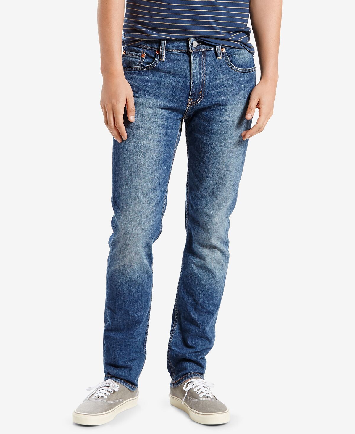 Джинсы Levi's 511 Skinny, темно-синий с эффектом легкой потертости