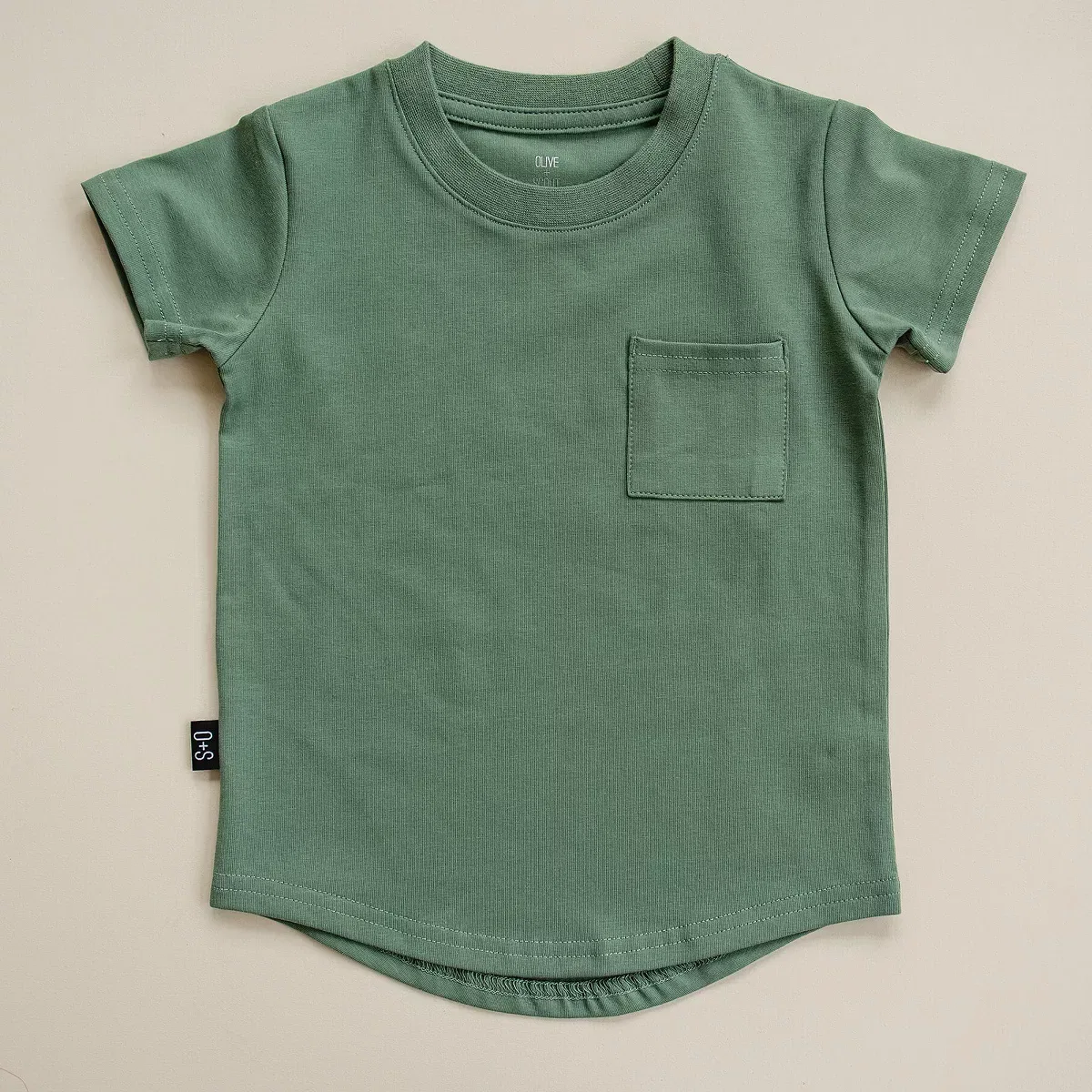 Детская футболка с карманом River Pocket Tee Olive + Scout, Brown — фото 3