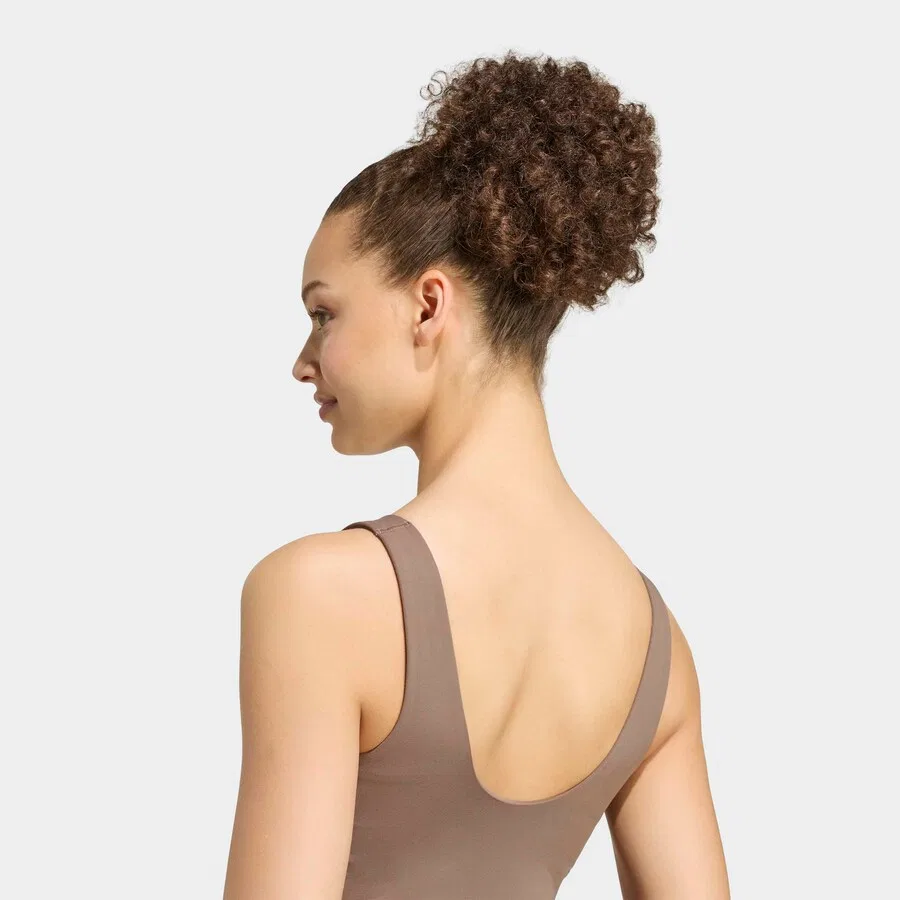 Спортивный топ ADIDAS PERFORMANCE Bralette 'Studio All Me' коричневого цвета — фото 4