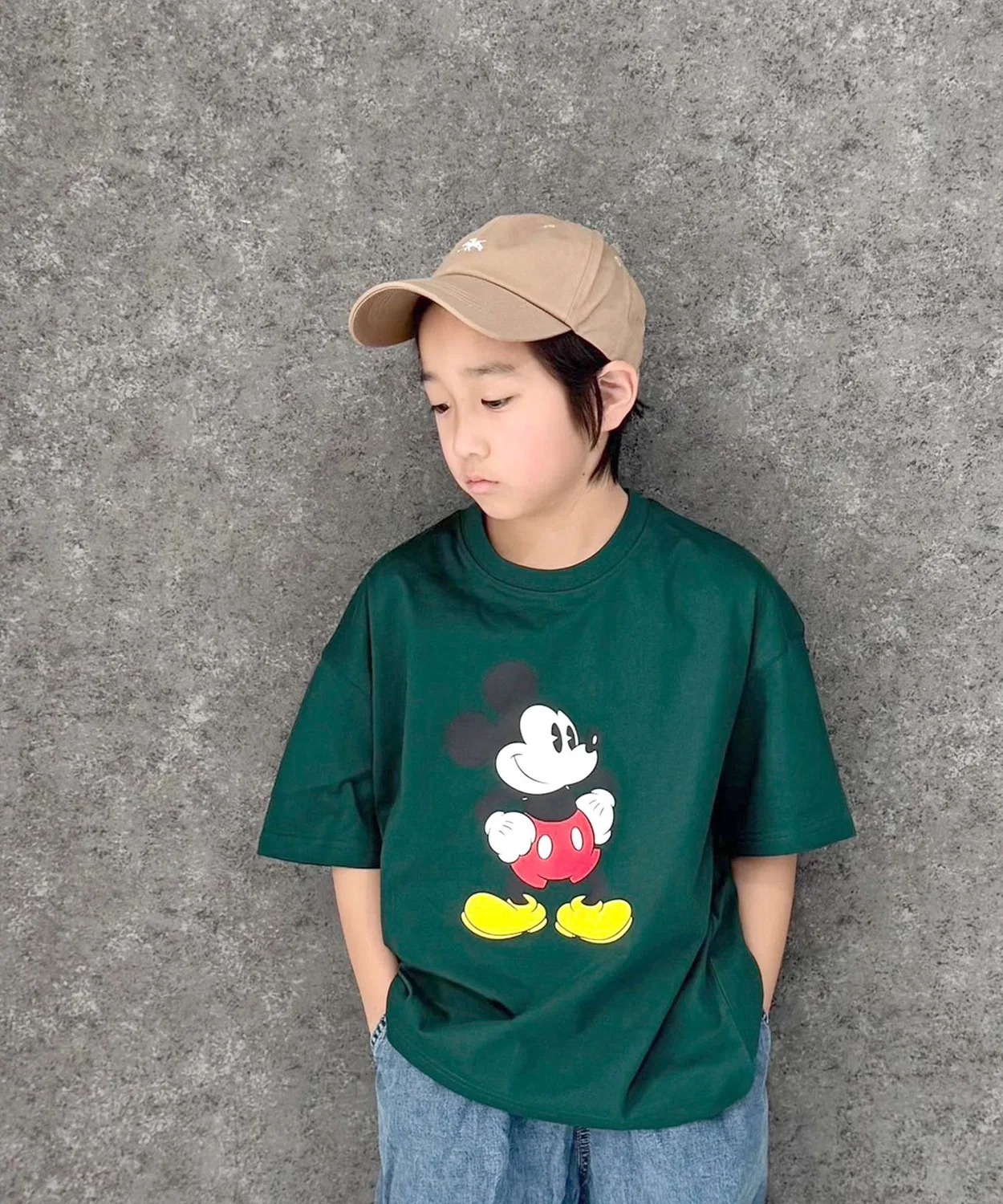 Детская футболка с принтом Mickey Mouse оверсайз Disney, Navy — фото 2