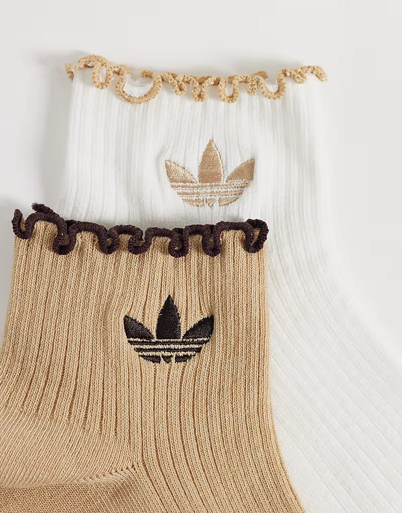 Носки низкие с рюшами 2 шт Adidas Originals, черный — фото 2