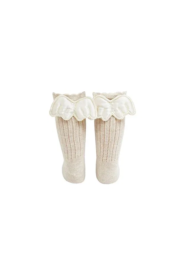Детские носки для девочек с длинным голенищем Bross, Beige