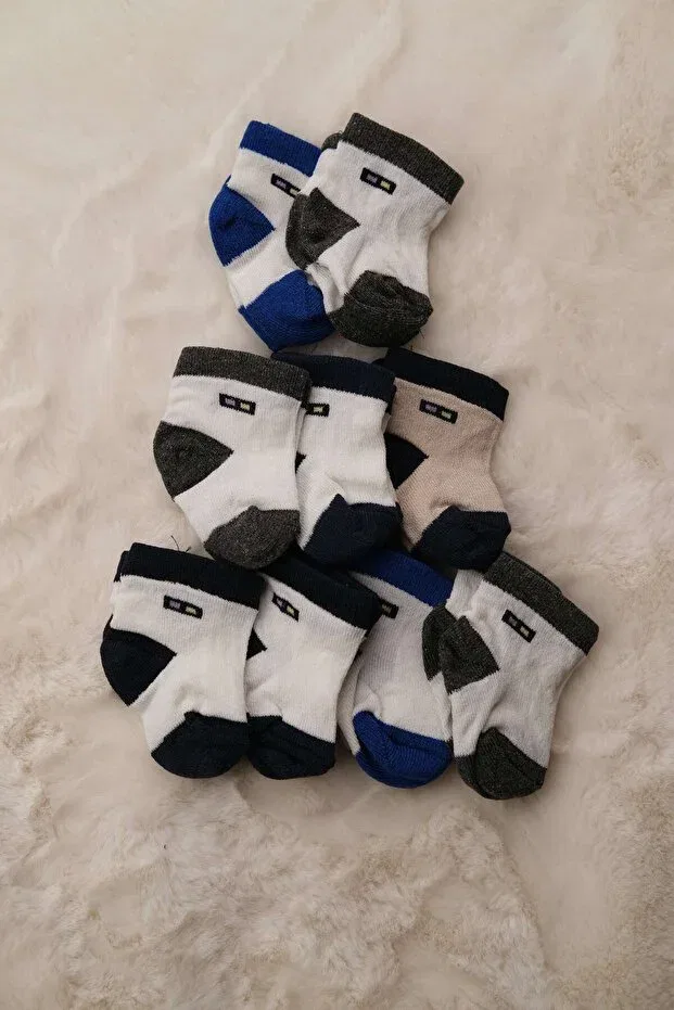 Детские носки для мальчиков с рисунком, набор 9 пар, Lorasina Baby, Multicolor