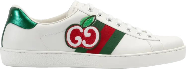 

Кроссовки Gucci Ace Low GG Apple Patch - White, белый