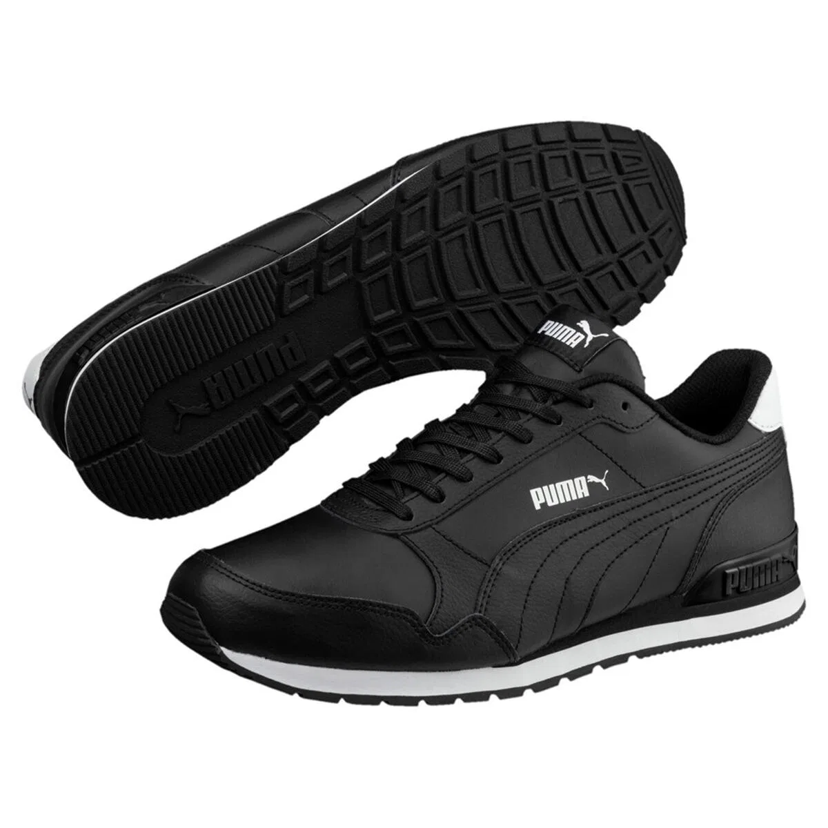 Детские кроссовки с кожаным верхом ST Runner v2 Full L Puma, Weiss