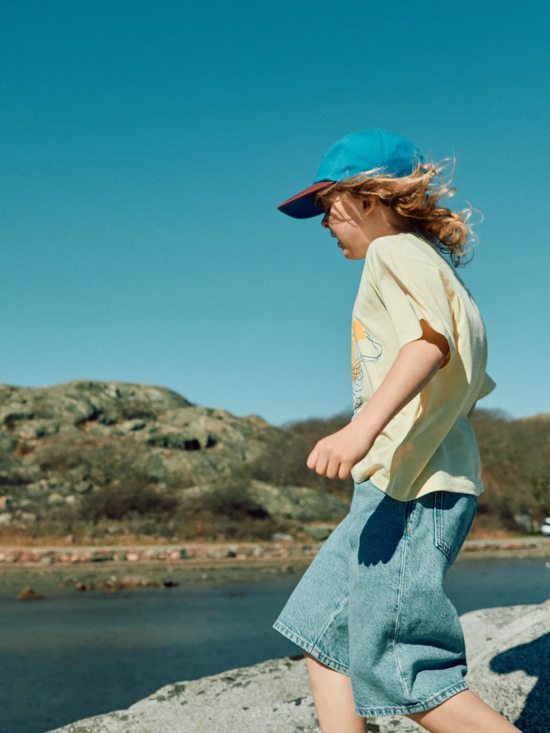 Свободные джинсовые шорты Arket, Blau