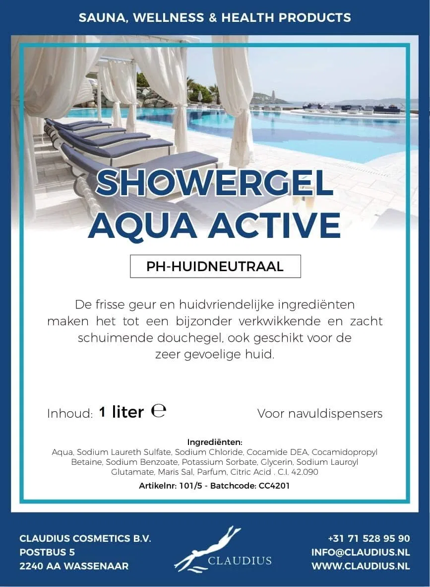 Гель для душа Aqua Active, Claudius, 3 x 1 л, Свежий аромат — фото 2