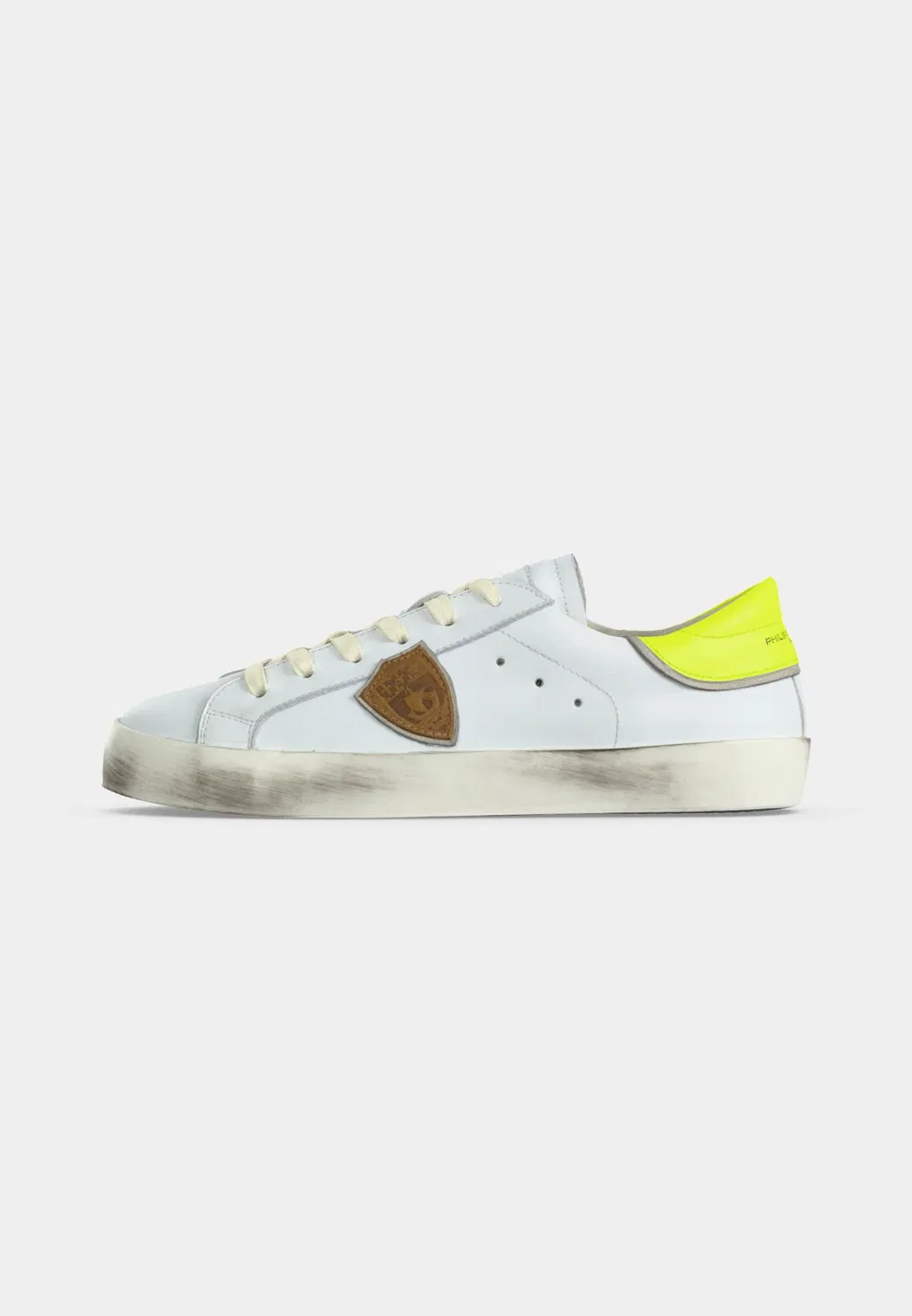 Унисекс - кроссовки Philippe Model, White/Neon Yellow/Brown/Platinum-Coloured — фото 2