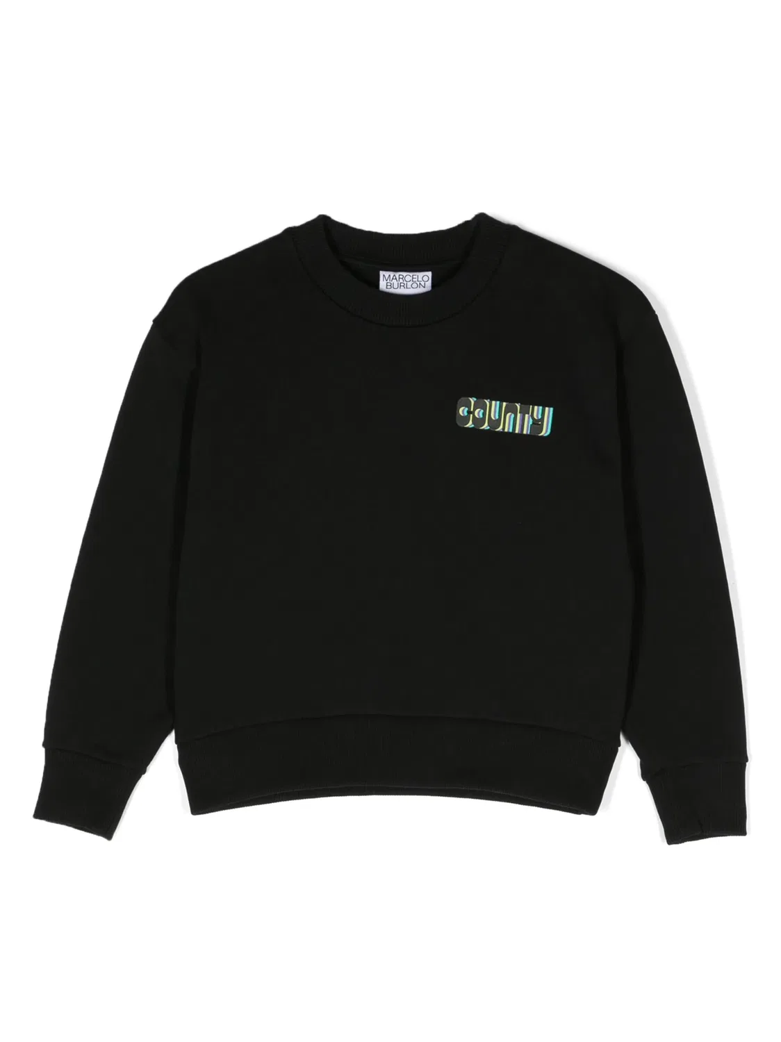 Свитшот с длинными рукавами и слоганом Marcelo Burlon County of Milan, черный