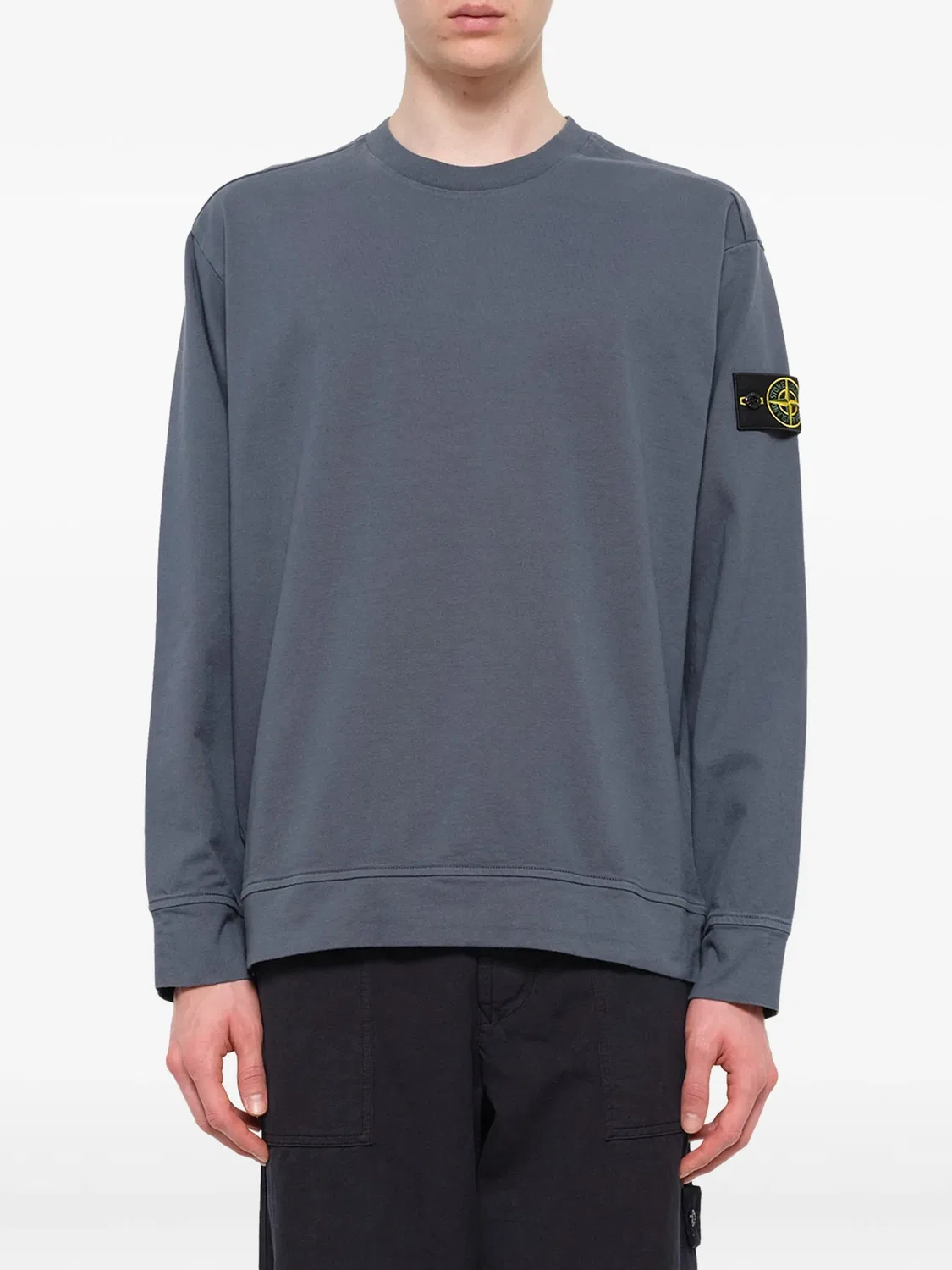 Толстовка из органического хлопка Stone Island, серый — фото 4