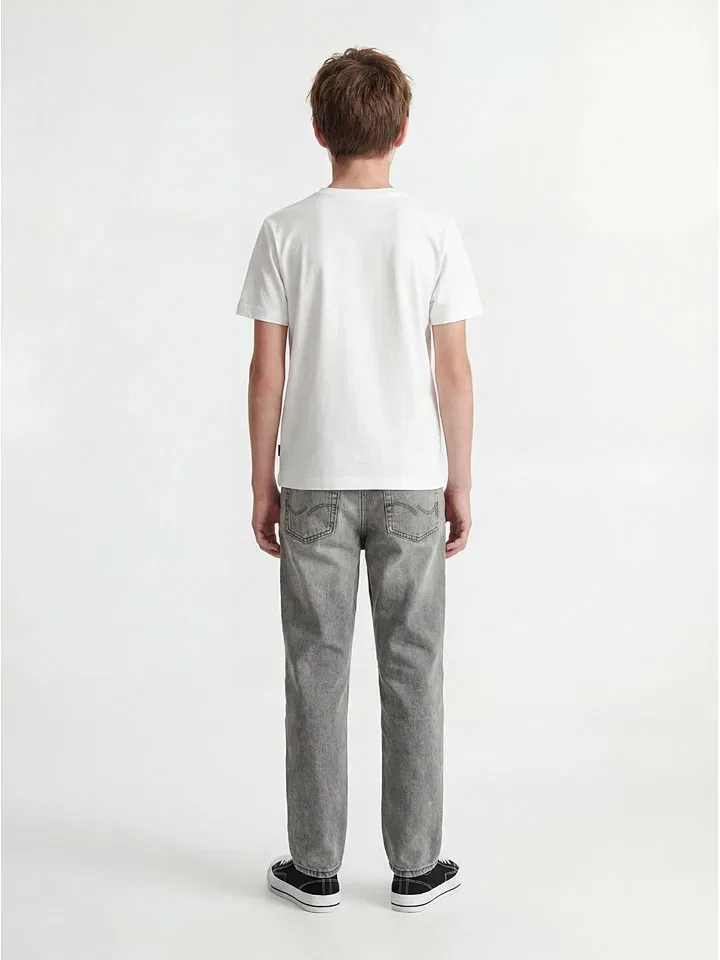 Джинсы узкого кроя Chris Jack & Jones Junior, серый — фото 4