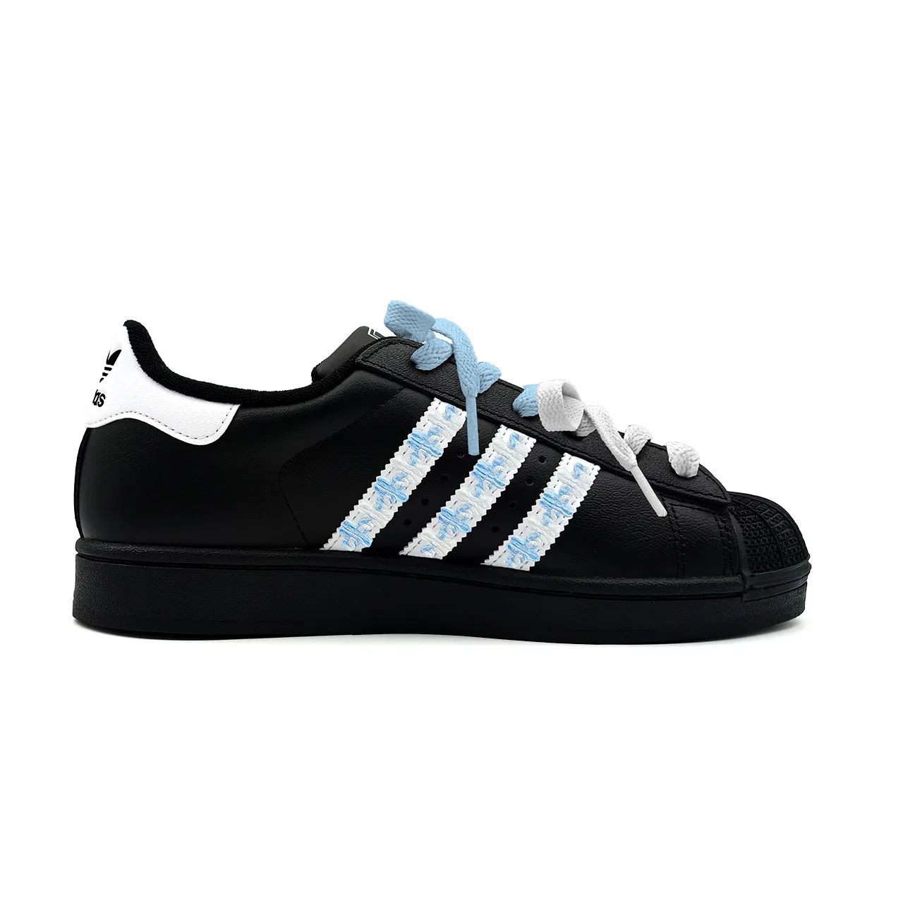 Детские кеды для скейтбординга Superstar 2, Adidas Originals, Black Blue — фото 3
