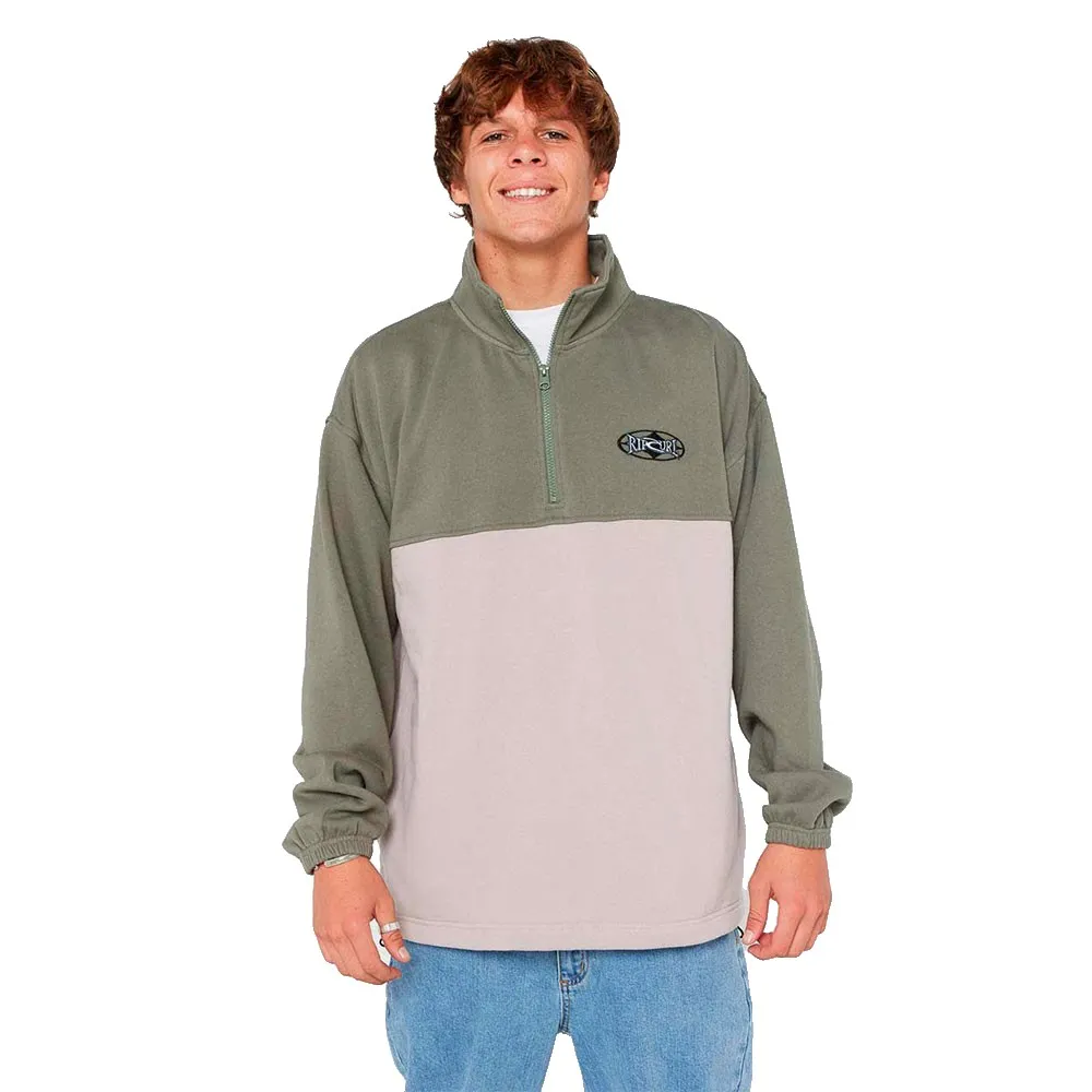 

Толстовка Rip Curl Heritage Oval Crew с половинной молнией, зеленый