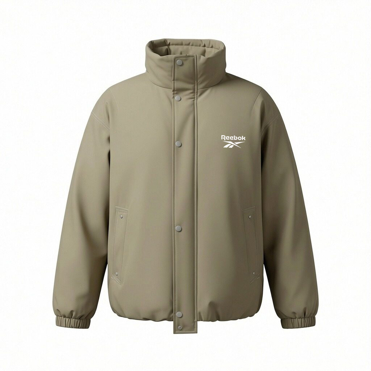 

Пуховик Unisex Stand Collar утепленный стеганый Reebok, хаки