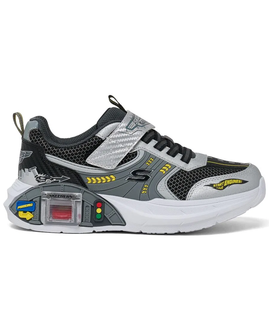 Кроссовки детские с отделением для игрушек Garage Lifestyle Skechers, Silver Black — фото 3
