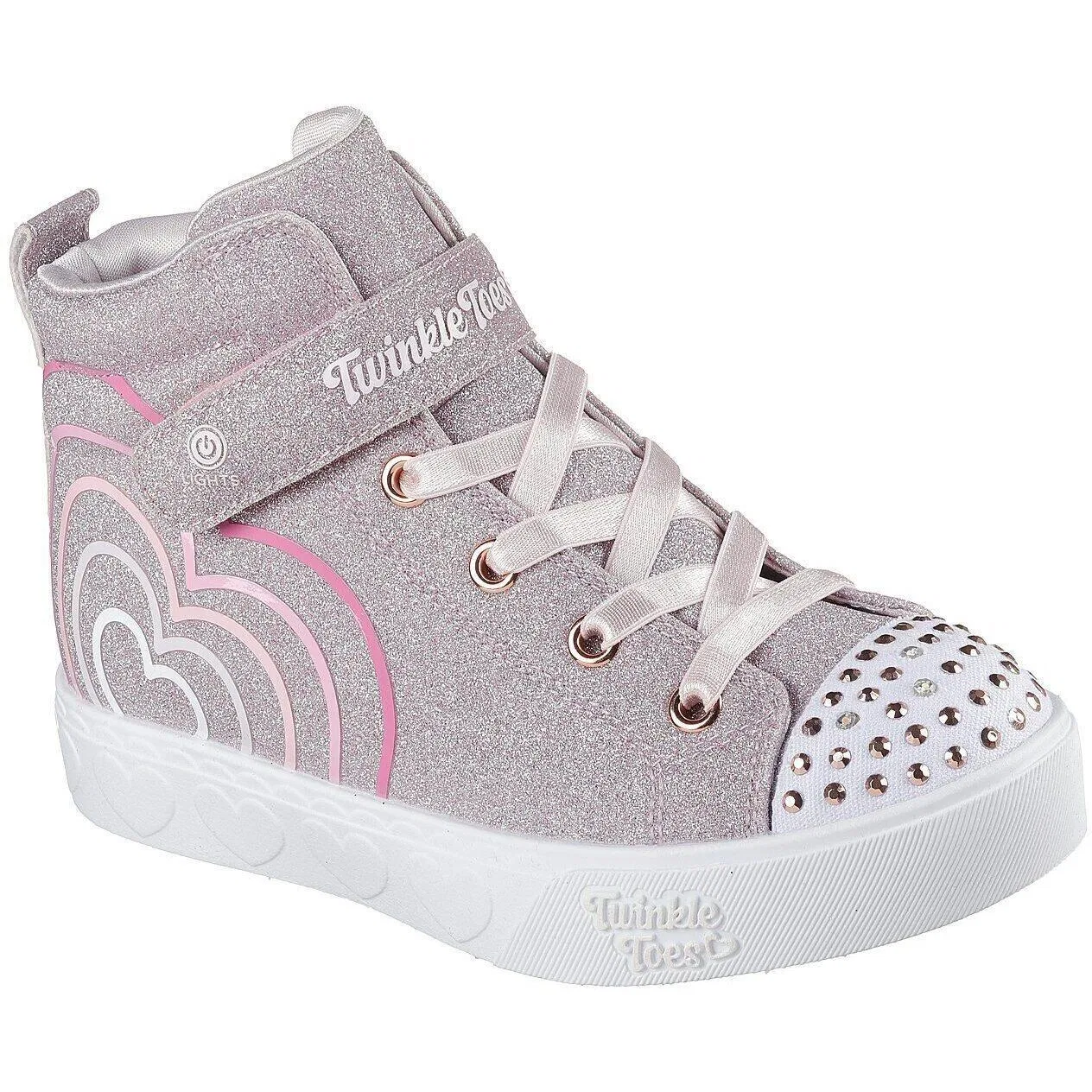 Детские кроссовки с принтом Skechers Heart Steps - Heart Glow, Violett