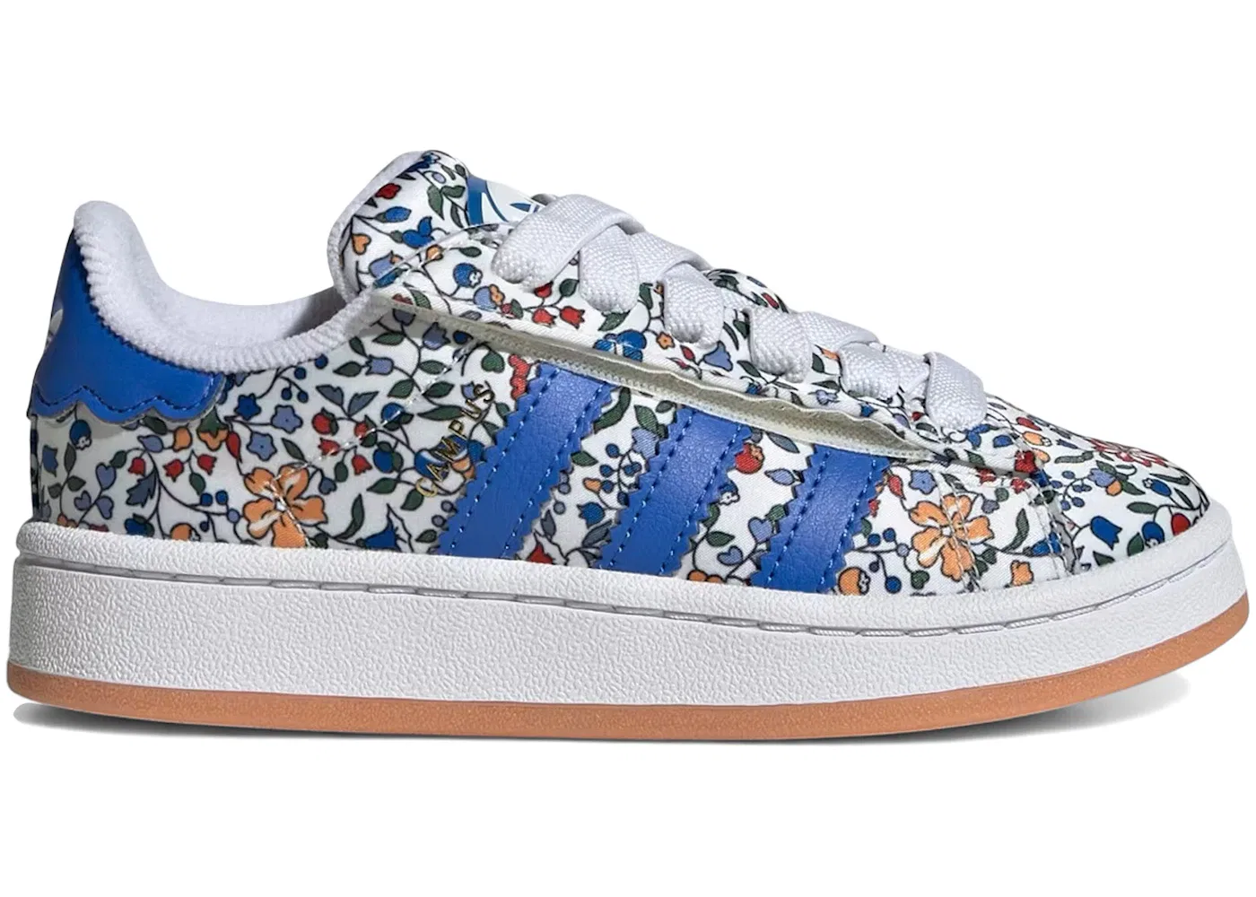 Детские кроссовки lifestyle с цветочным принтом Adidas Campus 00s Comfort Closure, Blue/Blue/Off White