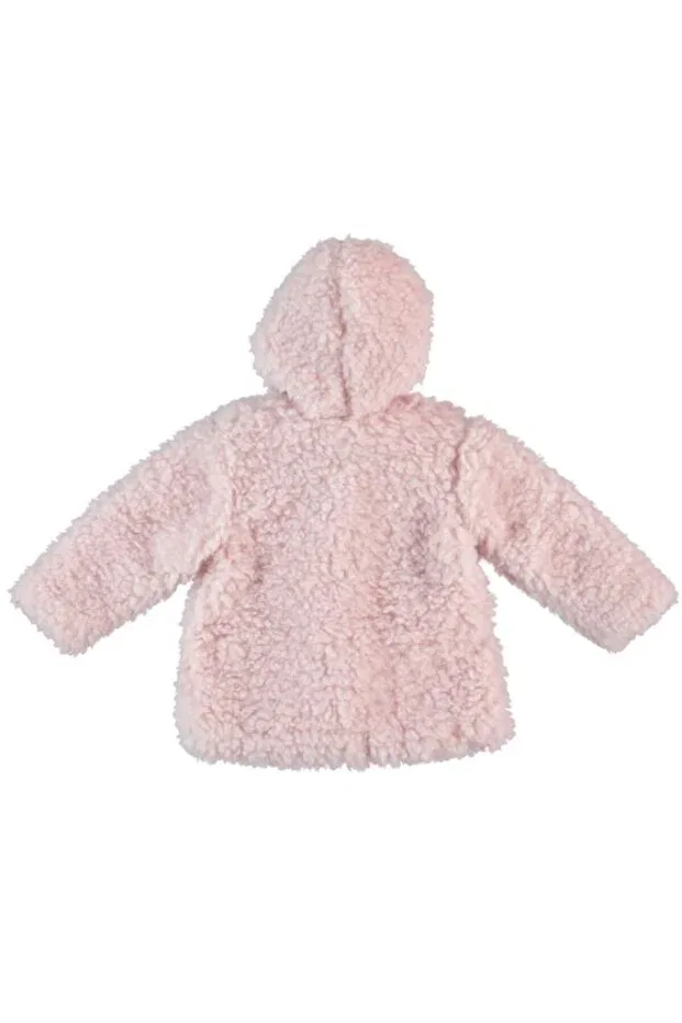 Детское пальто из искусственного меха для девочек Monna Rosa, Pink — фото 2