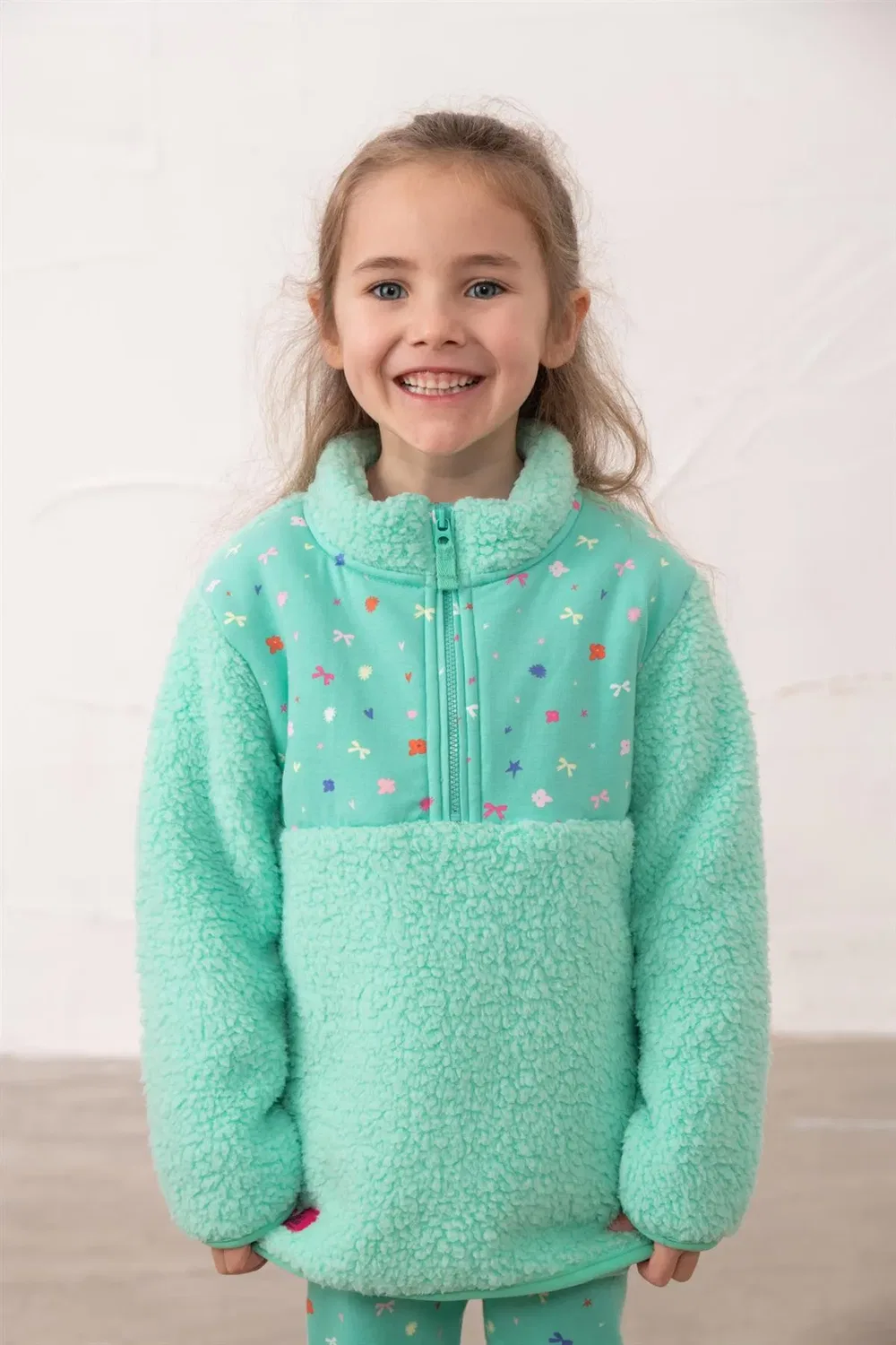 Детское флисовое худи Cassie Lighthouse Clothing, Mint — фото 4