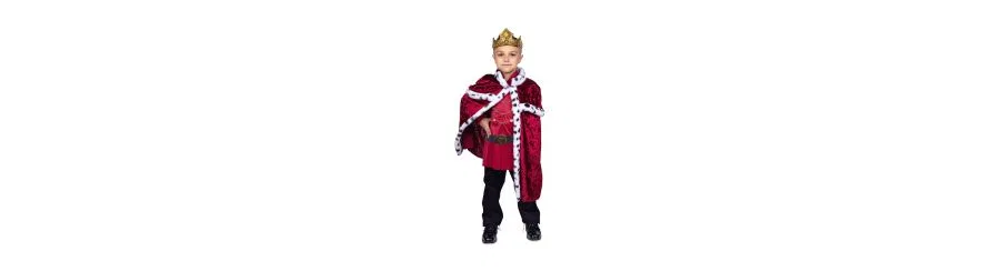 Костюм короля с накидкой и короной Regal King Costume Set Dress Up America, Red — фото 3