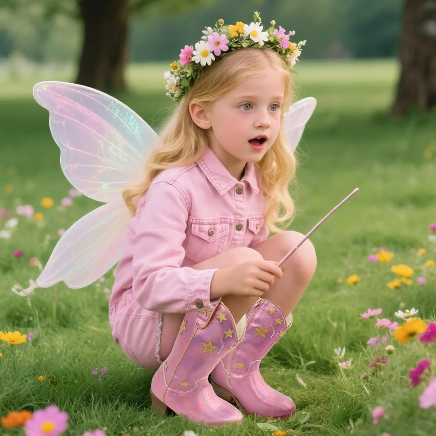 Детские сапоги для мальчиков и девочек с широким голенищем Wulubaba, Pink — фото 2