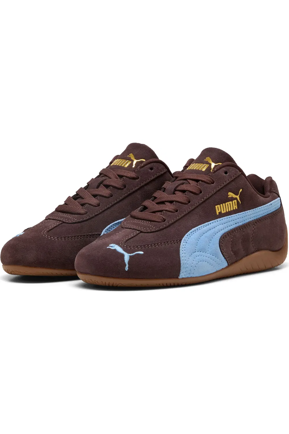 Детские кроссовки на шнуровке Speedcat OG PUMA, коричневый