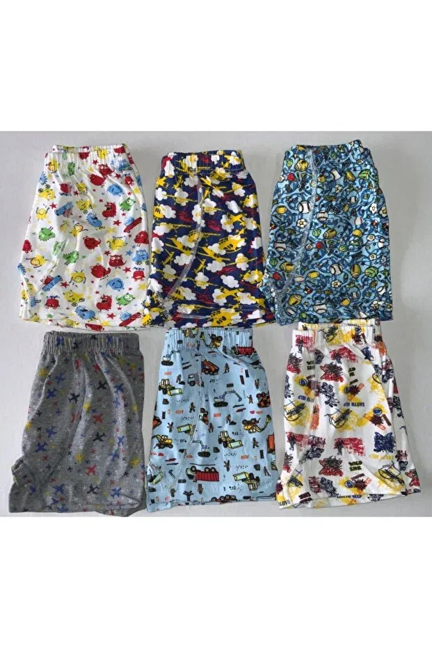 Детские боксеры для мальчиков с принтом 6 шт. Tutku, Mixed Color Combination