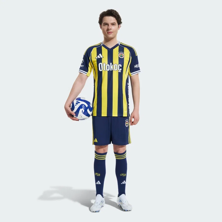 Футболка футбольная с длинным рукавом Performance KD7282 Fenerbahce 2025/2026 Home Jersey adidas, Желтый/Темно-синий — фото 2