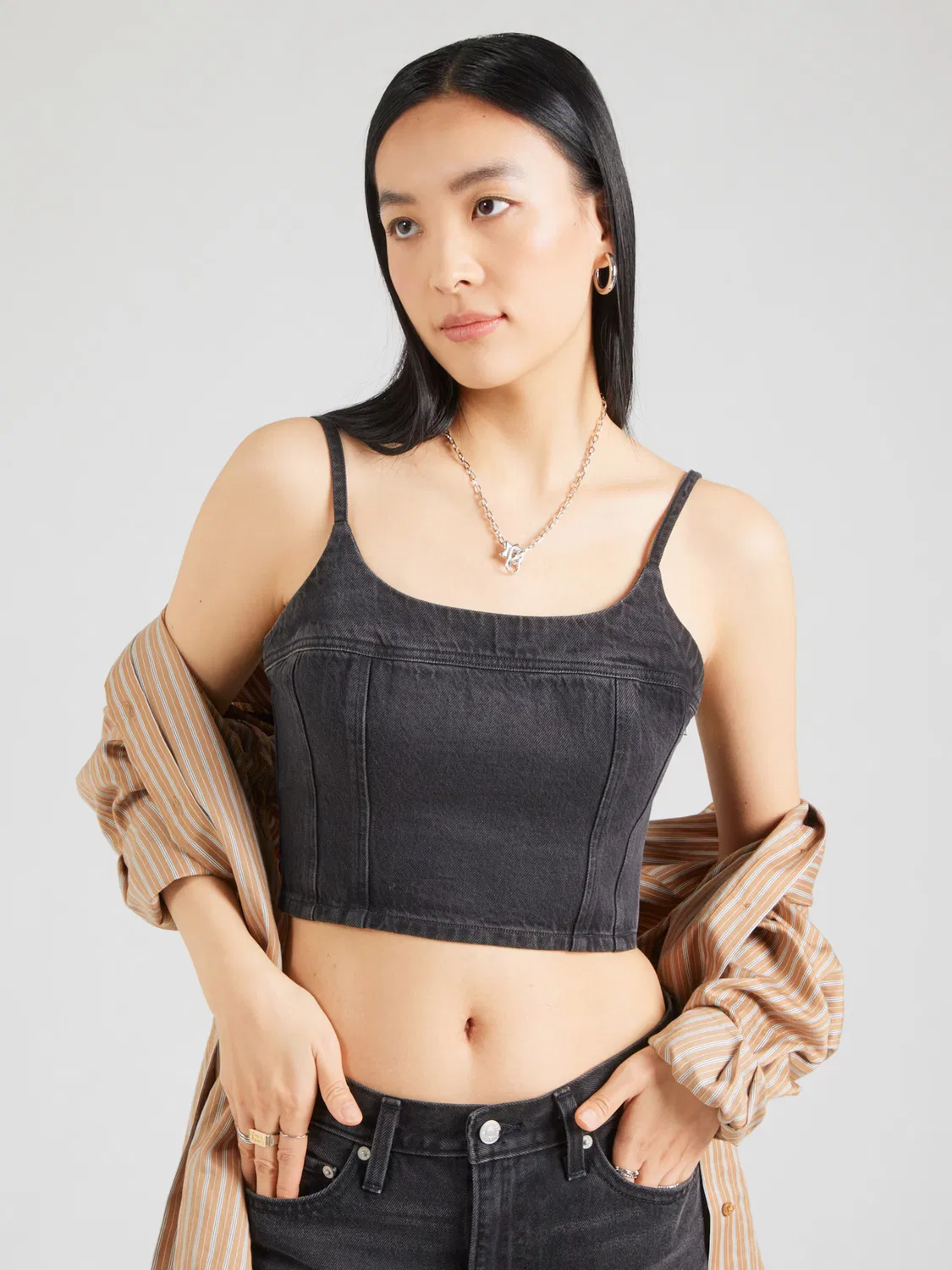 Топ 'Майка на бретельках Jadine Denim' Levi'S , Black Denim — фото 3