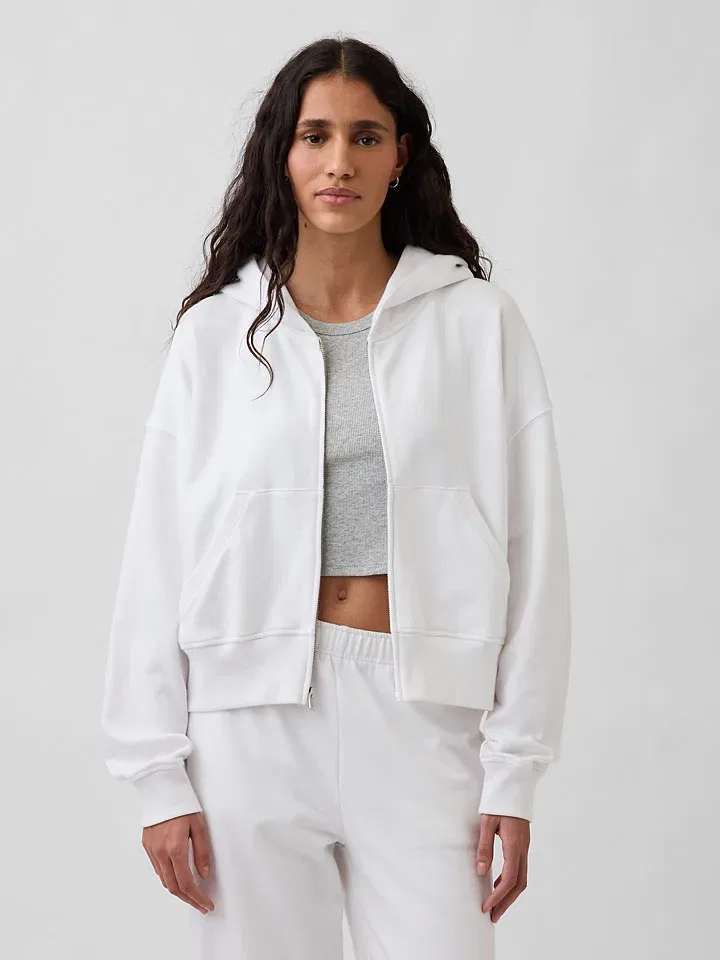 Женское свободное оверсайз худи с капюшоном GAP, White