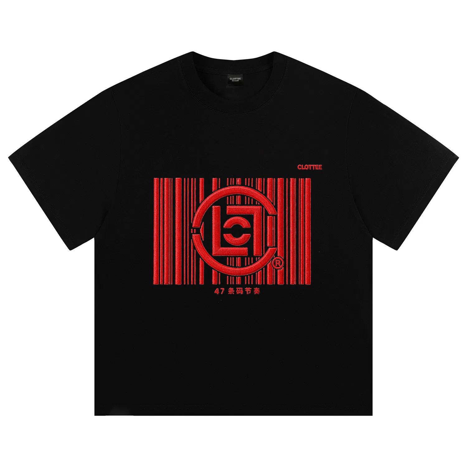 Детская футболка хлопковая Black (10,000-Needle Embroidery Blue Heavyweight 320G 100% cotton) CLOT, Black (10,000-Needle Embroidery Blue Heavyweight 320G 100% cotton) — фото 3