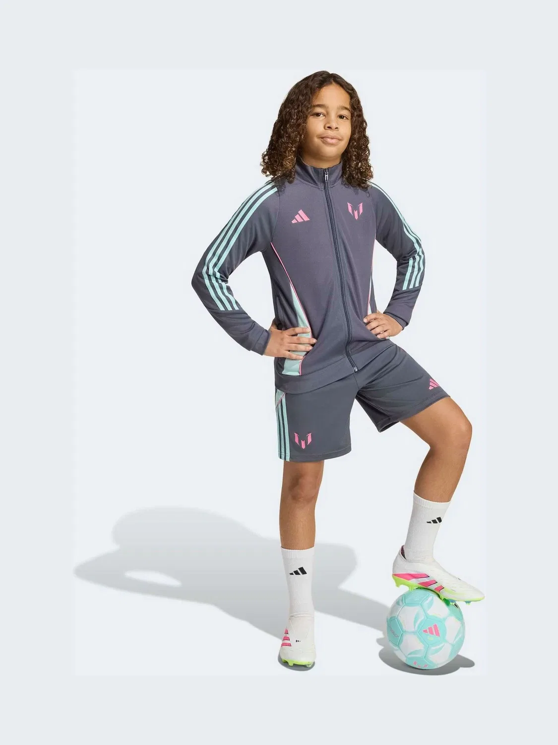 Куртка тренировочная Messi adidas, серый