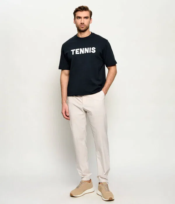 Мужская футболка хлопковая Lacoste, черный — фото 2